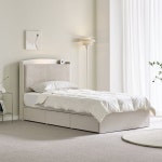 침대 LED 패브릭 1단 서랍 수납 1color SS 벙커 침실가구 슈퍼싱글 프레임 사무실 학원 카페 수업 : 클루스몰