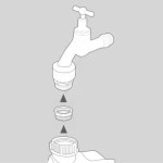 가데나 수도꼭지 어댑터 5305 -20 수도 밸브 물 릴 호스 연결 부품 부속 커넥터 변환 : 공구툴툴