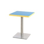 테이블 사각 엣지 600 옐로우 1color 스틸 티 미니 카페 사이드 다용도 사무실 학원 수업 : 클루스몰