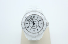 [중고명품다올] 샤넬 J12 33mm 화이트 세라믹 스틸 쿼츠 시계 H5698 상태 S급 : 중고명품다올 동래점