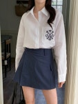 마린자수 린넨 셔츠 남방 3color : 더코멜리