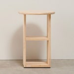 테이블 원목 고무나무 키큰 사이드 다용도 1color 협탁 선반 거실가구 미니 사무실 학원 카페 수업 : 클루스몰