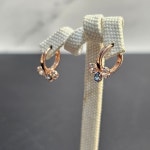 silver. 블루토파즈&레인보우문스톤 원터치은귀걸이 : 홍궁