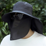 챙모자 햇빛가리개모자 자외선차단 골프 등산 모자 쉴드햇 플랩캡 : 휴남텍
