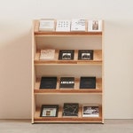 책장 원목 4단 고무나무 다용도 770 선반 1color 전면 서재가구 매거진랙 사무실 학원 카페 수업 : 클루스몰