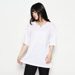 [lab235][시즌오프]소프트 모달 보이핏 유넥 반팔 화이트 : 235랩