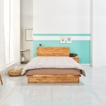 침대 민판헤드 엘다 편백 원목 SS 2colors 매트미포함 조명 슈퍼싱글 ss 침실 가구 프 : 클루스몰