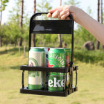 1+1 구디푸디 비비드 커피 컵 음료 맥주 접이식 캐리어 트레이 : 구디푸디