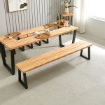 의자 가구 참죽 식탁 체어 벤치 2000 2colors 원목 인테리어 주방 사무실 학원 카페 수업 : 클루스몰