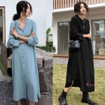 로미홀리 291 셔츠원피스 심플리 차이나넥tuv561 : 샵프리O