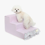 이츠독 순면 플로라가든 3단스텝 강아지 계단 관절보호 제라미펫 : 제라미펫