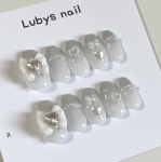 화이트 리본 수제네일팁 : 수제네일팁 루비스네일