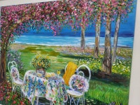 바다가 보이는 휴식같은 풍경 20호 : 그림 그리는 사람