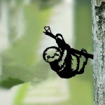 조각상 집들이 벽 아트 생일 금속 홈 이상적 야외 선물에 나무늘보 말뚝 장식 귀여운 파티오 : 보이육