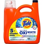 Tide Plus Ultra OXI White and Bright 액체 세탁 세제, 고급 얼룩 제거 및 미백 기능, 149 floz, 106 loads : 세화니팩토리