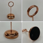 사무실 모니터앞 책상위 사진 엽서 명함꽂이 거치대 로즈골드 소형 : 정가네만물상