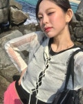 Isis knit 이시스 니트 데미지 시스루 리본 레이어드 : 아르코이리스ARCOIRIS