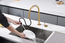 필로토 더죤테크 슈티에싱크 397 무광골드 2홀 주방수전 : 감자바스