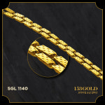 153골드 [최신]24K 순금 SGL 1136 1140 G팔각 / 그랑프리 두줄 더블체인 팔찌 26.25g (7돈) : 153 순금전문점