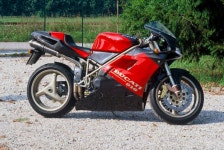 DUCATI 두카티 748/ 748R/ 916/ 996/ 998, 2x 타원형 소음기, AISI 304 스테인리스 스틸 파이프, 시트 밑 표준 장착, 승인 포함 SPARK... 