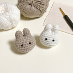 소프트 통통 토끼 손뜨개 키링 핸드메이드 : 포코스티치