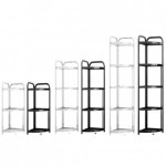 폴딩 원터치 다용도 욕실 화장실 거실 코너 모서리 선반 3-5단 블랙 화이트 : 위드온숍