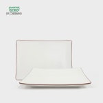 그린메라민 코드 라인 스끼접시 2호(19x14) G9782 (브라운) : 키친원