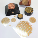 생명의꽃 DIY 메탈릭 스티커 5종 세트 골드 방수 코팅 신성한 기하학 인테리어 데코 : 5Dshop