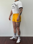 짐웨어 트레이닝 숏팬츠 ( 헬스 운동 반바지 스쿼트팬츠 반바지 ) 옐로우 : 나스게러지