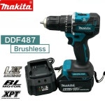 Makita DDF487 18V 스크루 드라이버 브러시리스 전기 드릴 임팩트 드릴 장식 팀 전동 공구 Makita 18V 배터리 : 글로벌셀링링