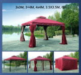 특대형 가제보 정자 대형텐트 캐노피 천막 정원텐트 창고 간이식당 야외 정원 레드 2번3.5x3.5m : 글로벌포유