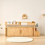 가구산책 낮은 슬라이드 벙커침대 Q 세트 C형 H6649(착불) : 호쿠호니