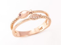 연주얼리 두줄 물고기반지 루비큐 : 연주얼리샵