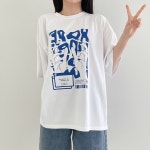 [오버핏] 호프 나염 반팔티 빅사이즈 -3col : 하이베리 HIBERRY