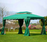 특대형 가제보 정자 대형텐트 캐노피 천막 정원텐트 창고 간이식당 야외 정원 그린 1번3x3m : 글로벌포유