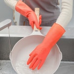 실리콘 방수 장갑 5개 팩 C30 고무 장갑 방수 PVC 무료 실외 욕실 화장실 주방 자동 : 아이스이뉴어