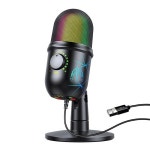 USB 마이크 스튜디오 전문 콘덴서 마이크 PC 컴퓨터 녹음 스트리밍 게임 노래방 노래 마이크 : 인리바이