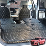 오토모듬 차덕후 쉐보레 스파크 올뉴스파크 더넥스트스파크 더뉴스파크 4D 가죽 퀄팅 차박 트렁크매트 (바닥+등받이 세트 ) : 오토 모듬