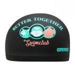 아레나 투게더 아동 실리코팅 수모 A4AC1AL51BLK 워터파크 수영장 여름스포츠 키즈용 수영모자 물놀이 : 마인유통