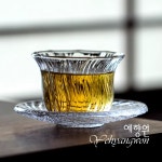 [다도 보이차] 예향원 수정유리 웨이브 패턴 글라스 찻잔 50ml C-5449 : 예향원