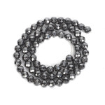 주얼리 제작용 천연 스톤 비즈 검은색 적철광 둥근 스페이서 팔찌 DIY 액세서리 2mm 3mm 6mm 8mm 10mm 12mm : 엠제이에스타임