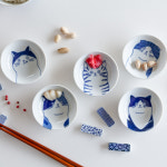 귀여운 시치타 고양이 접시 소접시 9cm 도라 : 디애플하우스