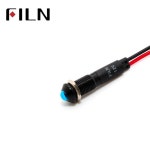 FL1A-8SW-1 블랙 하우징 미니 상승 헤드 그린 옐로우 블루 LED 표시등 20cm 와이어 8mm 12V : Daol다올6