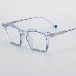 G2314 뿔테 특이한 콤비 투톤프레임  개성 비즈니스 MZ 패션  안경테 : 24스퀘어