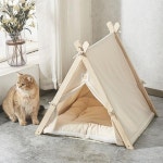 집 강아지이불세트 고양이 쿠션 탈착식 개 스너플 매트 경량 편안한 수면 세탁 가능 애완 동물 용품 : 원동