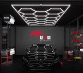 세차장 벌집 조명 led 실내 LED 카센터 램프 자동차 육각 헬스장 광택샵 : 앨라컴퍼니