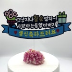 지나 칠순 생일 문구 토퍼 케이크 픽 기념일 이벤트 파티 제작여행 케익 만들기 주문 제작 : 스쿱앤토퍼
