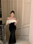 연주복 피아노 연주 드레스 블랙 무대 발표회 콩쿨 성악 : 유로즈 UROZ