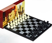 체스판 흑백 자석 보드 접이식 체스 세트 게임 휴대용 1. 3810B-C 흑백 체스+가방+서양 체스 : 마일웨이