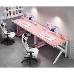 컴퓨터 데스크 2인용 책상 커플책상 pc텔 인 방 게이밍책상 테이블 : ms트레이딩